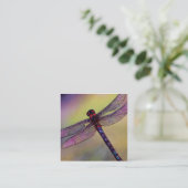 水色トンボまたはLibellules フランスの スクエア名刺 (スタンド正面)