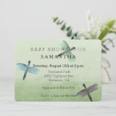 水色トンボ赤ちゃんシャワー 招待状 (スタンド正面)