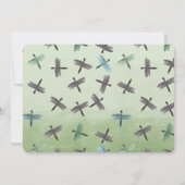 水色トンボ赤ちゃんシャワー 招待状 (裏面)