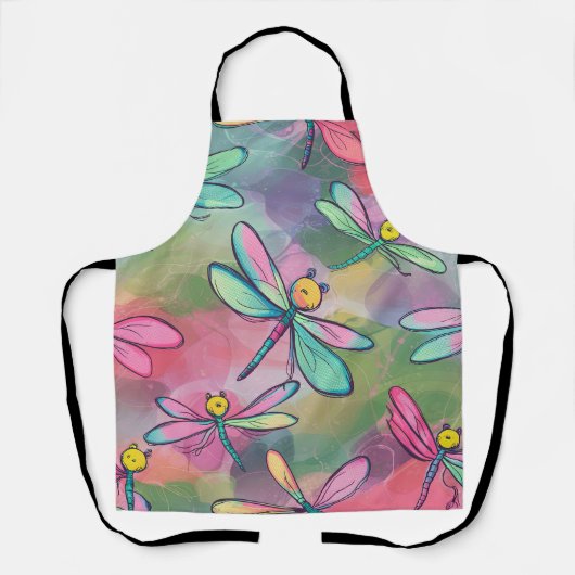 水色トンボ エプロン (正面)