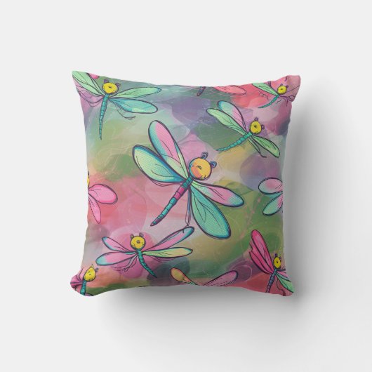 水色トンボ クッション (正面)