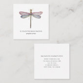 水色トンボ。プロフェッショナル美容師 スクエア名刺 (正面/裏面)