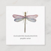 水色トンボ。プロフェッショナル美容師 スクエア名刺 (正面)