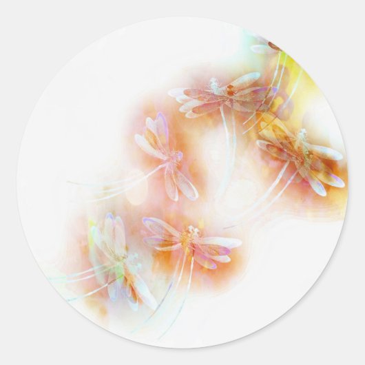 水色トンボ ラウンドシール (正面)