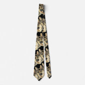 水色ドイツの羊飼いペット犬の動物 ネクタイ (正面)