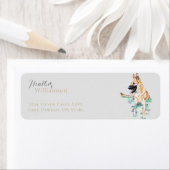 水色ドイツの羊飼いマリノワンドッグ ラベル (インサイチュ)