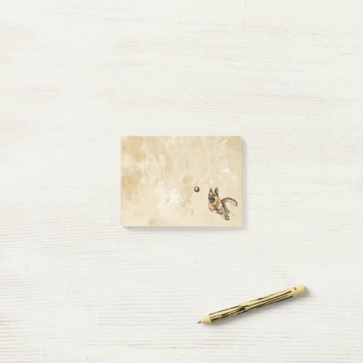 水色ドイツの羊飼い犬のペット動物 ポストイット (デスク上)