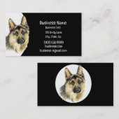 水色ドイツの羊飼い犬の動物ペット 名刺 (正面/裏面)