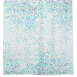 水色ドットグラデーションパターン シャワーカーテン