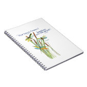 水色ドラゴンフライとルイス・キャロル引用文 ノートブック (右側)