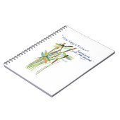 水色ドラゴンフライとルイス・キャロル引用文 ノートブック (左側)