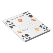 水色ナゲット誕生日タイムカプセルメッセージ ノートパッド (アングル)