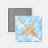 水色ナスカハミングバードブルースカイ マグネット (正面/裏面)