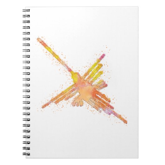 水色ナスカ・ハミングバード ノートブック (正面)