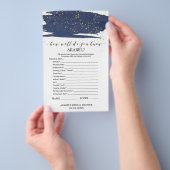 水色ネイビーと金ゴールドあなたの財布のゲームの何 チラシ (ハンドル)