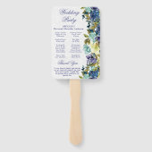 水色ネイビーと青結婚の花 ハンドファン (裏面)