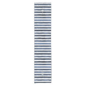 水色ネイビーストライプいかりビーチ結婚式 ショートテーブルランナー (正面)