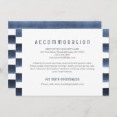 水色ネイビーストライプ航海の宿泊施設 エンクロージャーカード (正面/裏面)