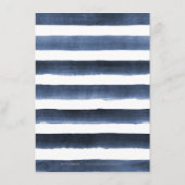 水色ネイビーストライプ航海の結婚詳細 エンクロージャーカード (裏面)