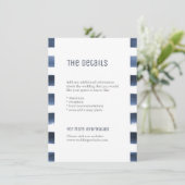 水色ネイビーストライプ航海の結婚詳細 エンクロージャーカード (スタンド正面)