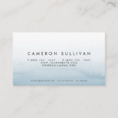 水色ネイビーブルーグラデーションモダン 名刺 (裏面)