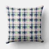 水色ネイビーブルーピンクグリーンプライ名門私立校風のド クッション (裏面)