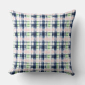 水色ネイビーブルーピンクグリーンプライ名門私立校風のド クッション (正面)