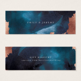 水色ネイビーブルーMoodyバラ金ゴールドギフトレジストリ