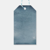 水色ネイビー航海のブ結婚ルー感謝していズ ギフトタグ (裏面)