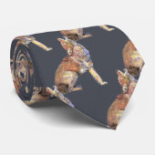 水色ハウリングコヨーテブラウンスチールブルーグレー ネクタイ (ロール)