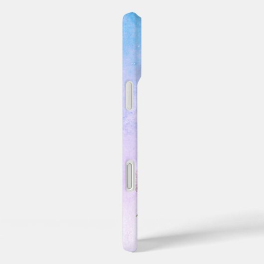 水色ハチドリと花パーソナライズされた Case-Mate iPhoneケース (裏面 / 右)