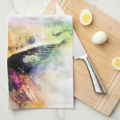 水色ハチドリ キッチンタオル (四つ折り)