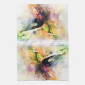 水色ハチドリ キッチンタオル (縦)