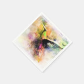 水色ハチドリ スタンダードカクテルナプキン (角)