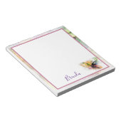 水色ハチドリ ノートパッド (アングル)