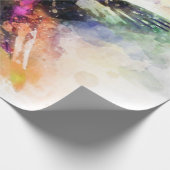 水色ハチドリ ラッピングペーパー (角)