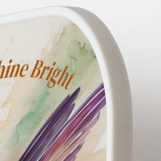 水色ハミエレガントドリ名前をカスタムする ピックルボールラケット (左詳細)