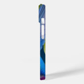 水色ハミングバエレガントードモノグラム Case-Mate iPhoneケース (裏面 / 左)