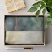 水色ハミングバードとピンクローズのデコページ 薄葉紙 (ギフト)