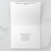 水色ハミングバードクリスチャン カード (内部)