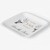 水色ハミングバードバルーンバースデーパーティー ペーパープレート (傾斜あり)