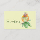 水色ハミングバードバード 名刺 (裏面)