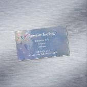 水色ハミングバードバード、自然、野生生物のブシ マグネット名刺 (インサイチュ)