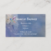 水色ハミングバードバード、自然、野生生物 名刺 (正面)