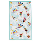 水色ハミングバード スモールペーパーバッグ (裏面)