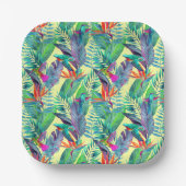 水色ハミングバード ペーパープレート (正面)