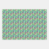 水色ハミングバード ラッピングペーパーシート (正面2)