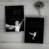 水色ハミングバードANY誕生日招待状