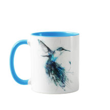 水色ハミング鳥の羽毛テール