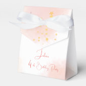 水色ハリネズミ子供の誕生日 フェイバーボックス (正面サイド)